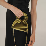 Mini Emerald Velvet Cloud Bag