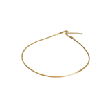 Gold Herringbone Chain Necklace