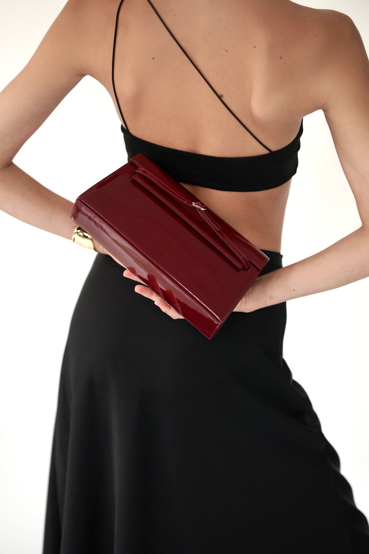 Patent Dark Cherry Shoulder Bag (Limited Edition)