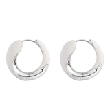 Ivory Orbit Hoop Earrings