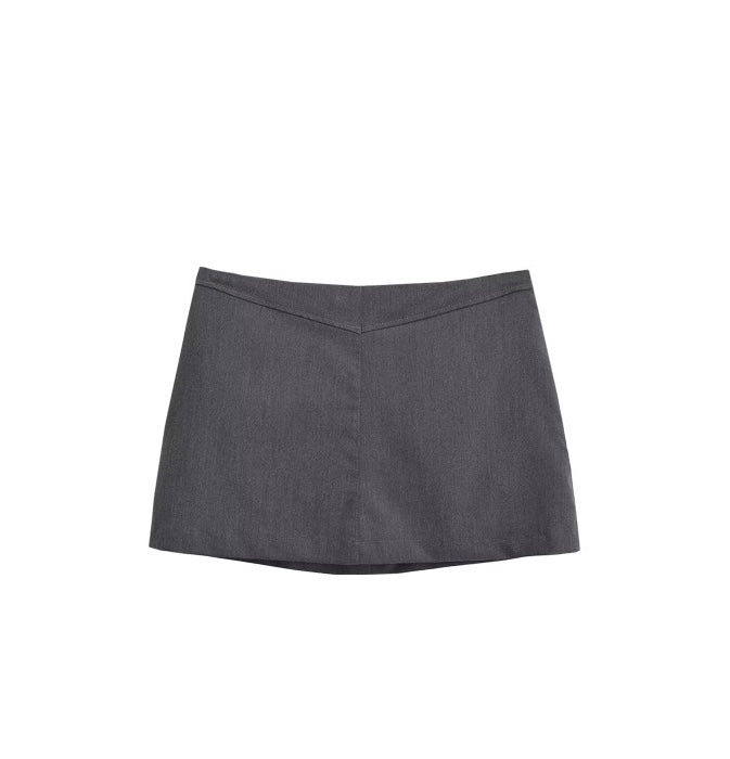 Charcoal Low-rise Mini Skirt