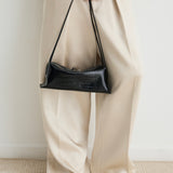 Black Croc Café Midi Bag