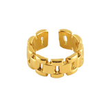 Gold three-link Open Ring (Final Sale)