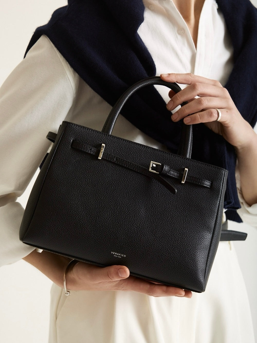 Noir Togo Book Tote Bag 25