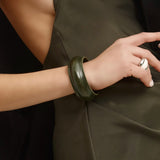 Olive Leather Cuff Bracelet