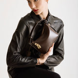 Mini Gold Chocolate Hobo Bag