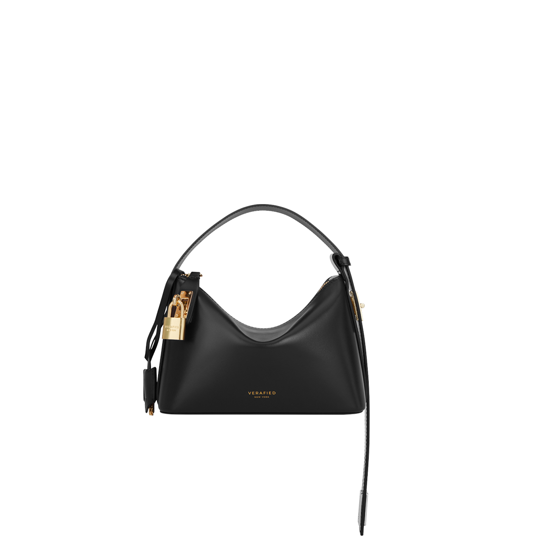 Mini Gold Black Hobo Bag