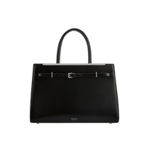 Noir Leather Book Tote Bag 33 for Work