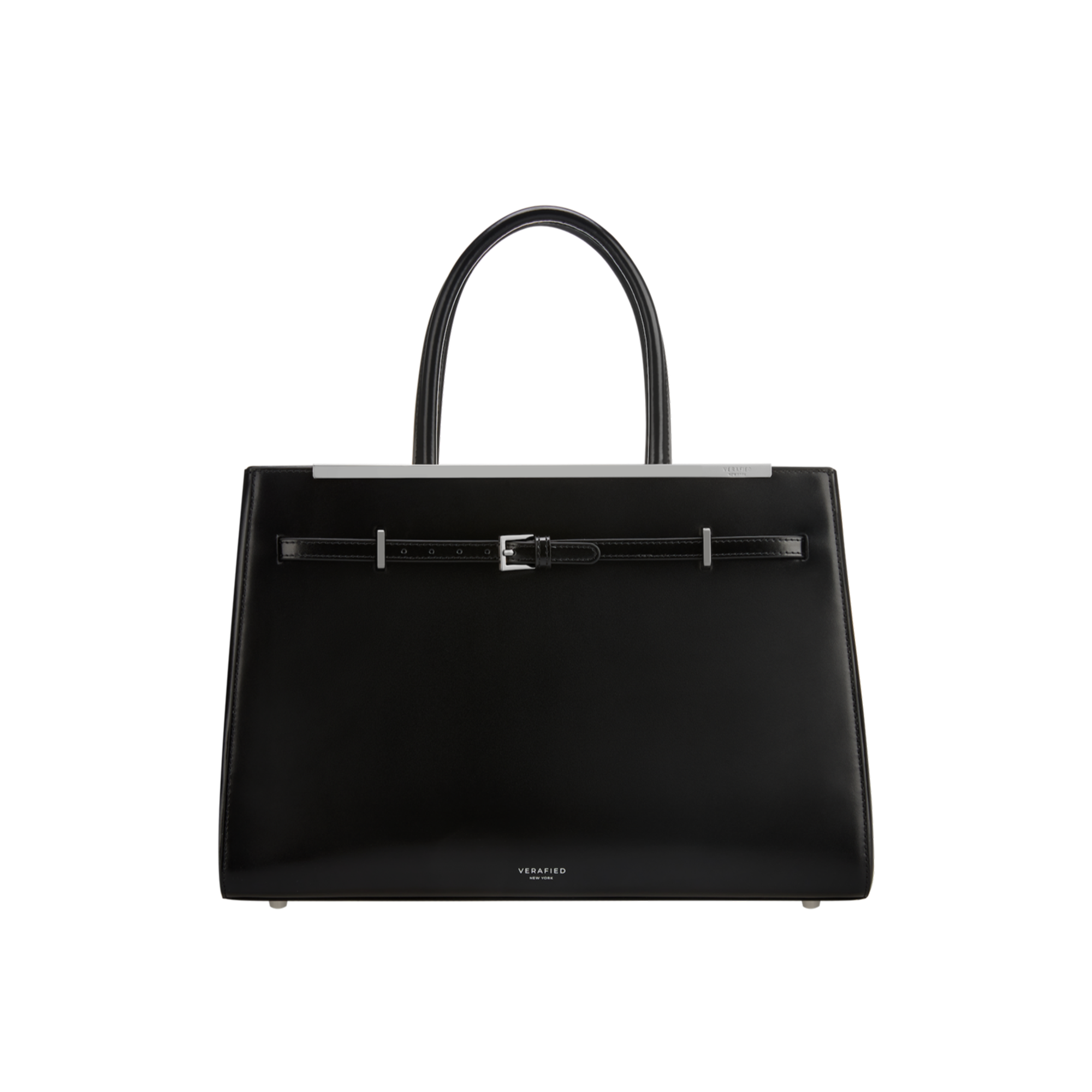Noir Leather Book Tote Bag 33 for Work
