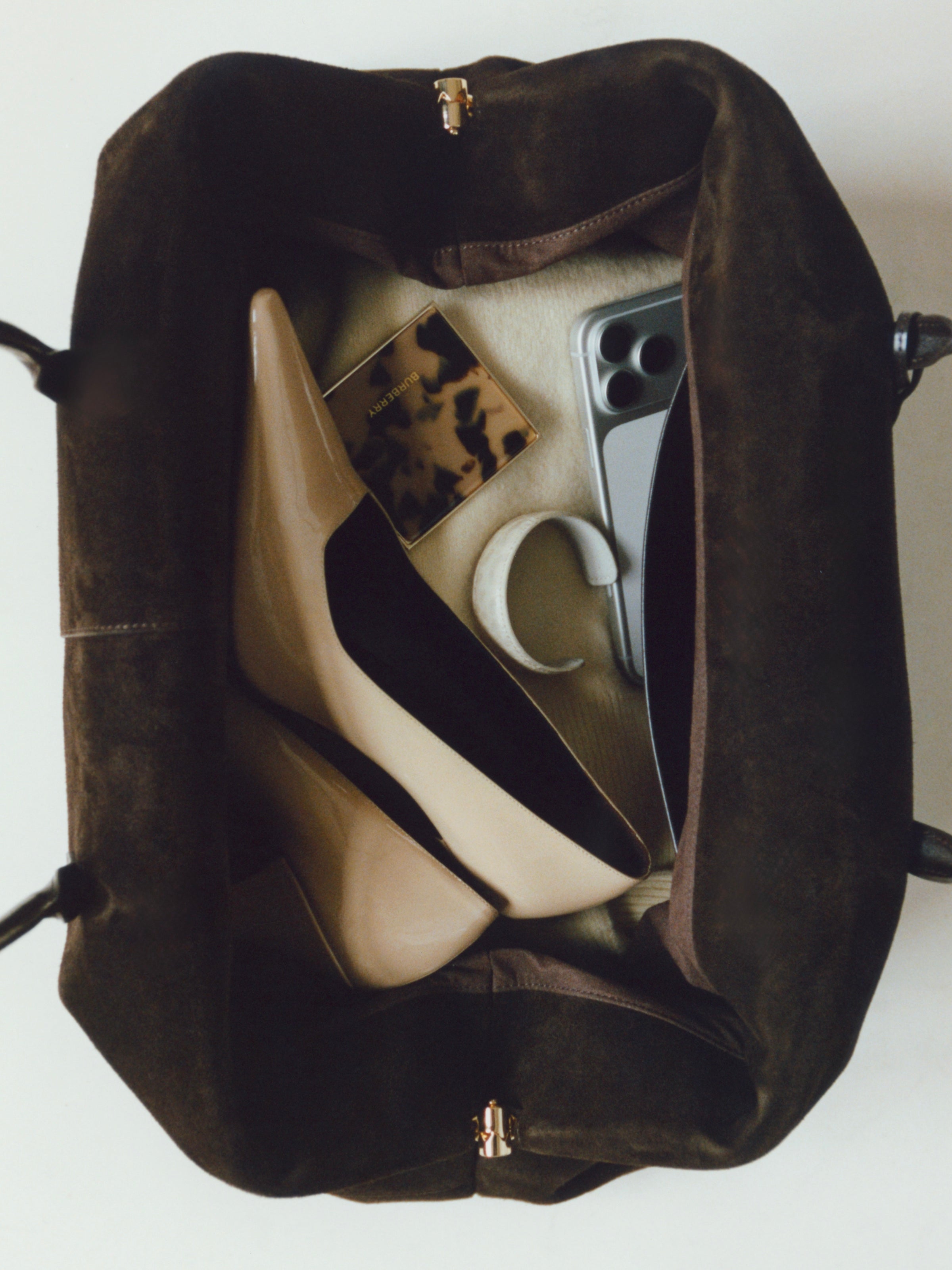 Espresso Suede Club Bag (Pre-Order Only. Will Ship Mid March)