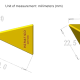 Gold Chocolate Pyramid Charm