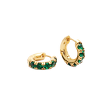 Emerald Hoops (Final Sale)