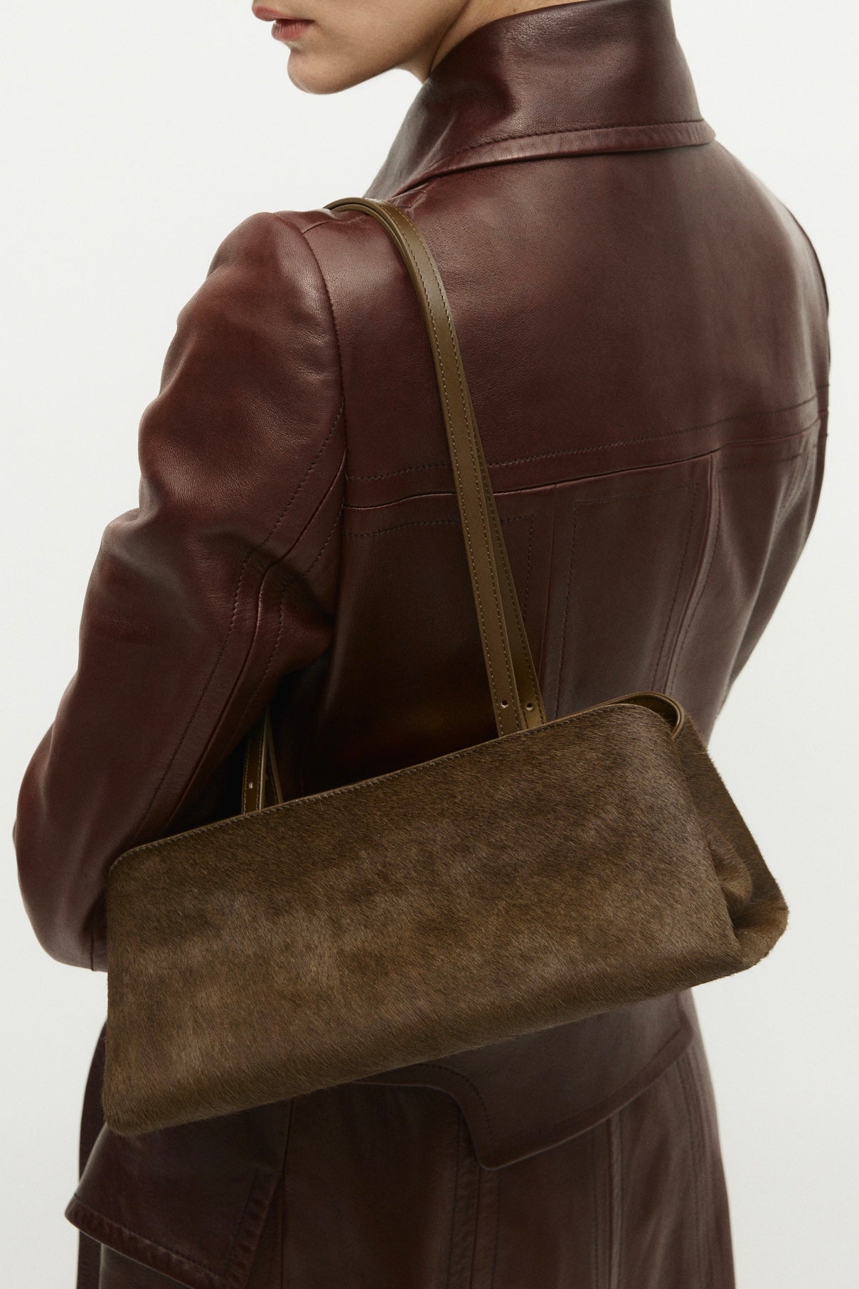 Olive Calf Hair Éclair Bag(Moda Operandi x VERAFIED Exclusive Collection)