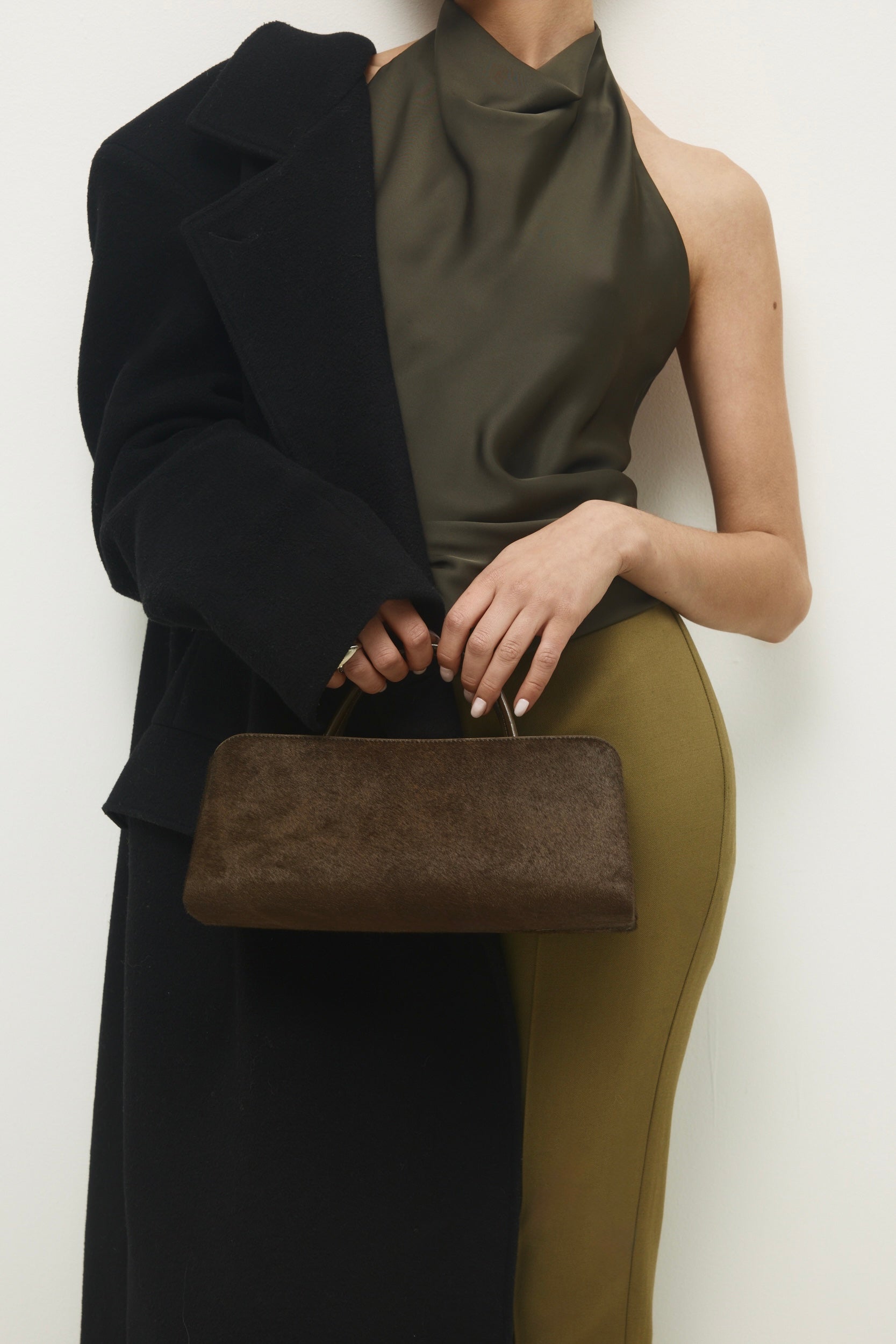 Olive Calf Hair Éclair Bag(Moda Operandi x VERAFIED Exclusive Collection)