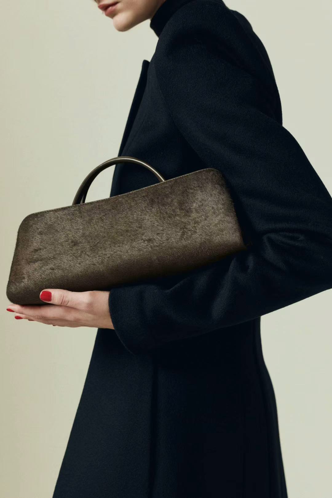 Olive Calf Hair Éclair Bag (Moda Operandi x VERAFIED Exclusive Collection)