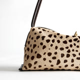 Cheetah Calf Hair Café Midi Bag