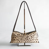 Cheetah Calf Hair Café Midi Bag