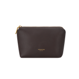 Espresso Leather Makeup Pouch