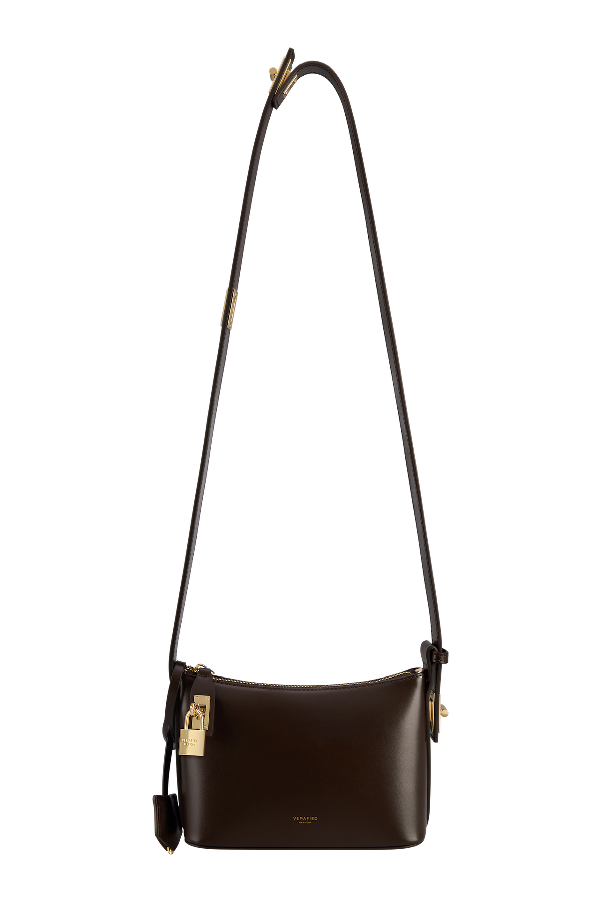 Mini Gold Chocolate Hobo Shoulder Handbag - Verafied New York