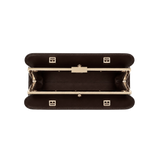 Mocha Croc Éclair Bag