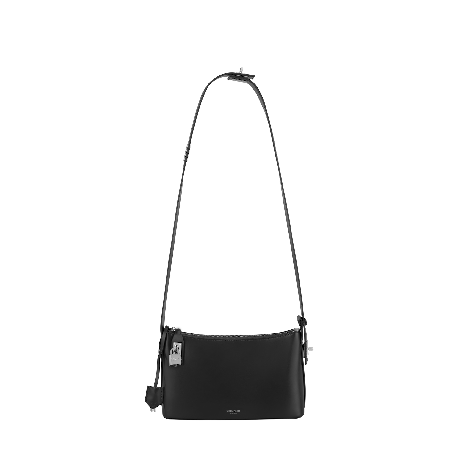 Silver Black Hobo Bag