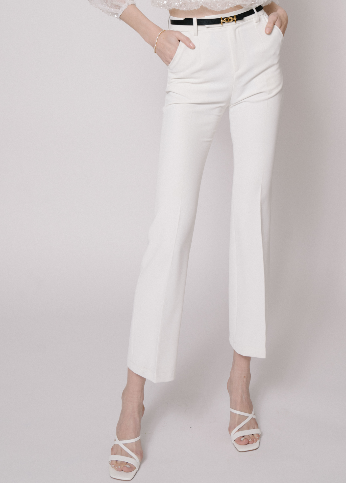 White Posh Suit Pants (Final Sale)