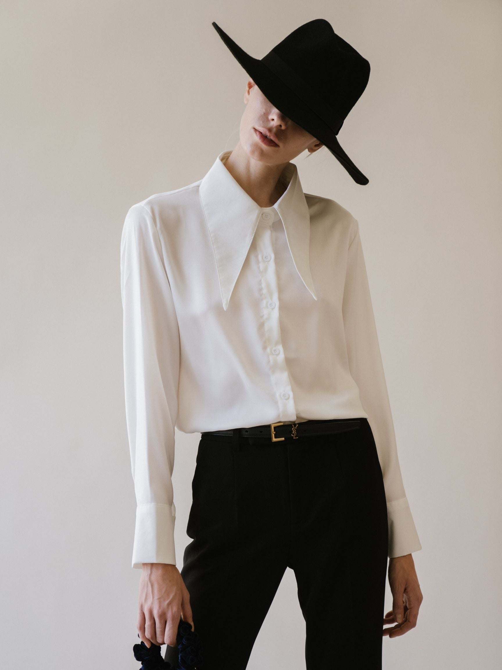 Point Collar White Shirt (Final Sale)