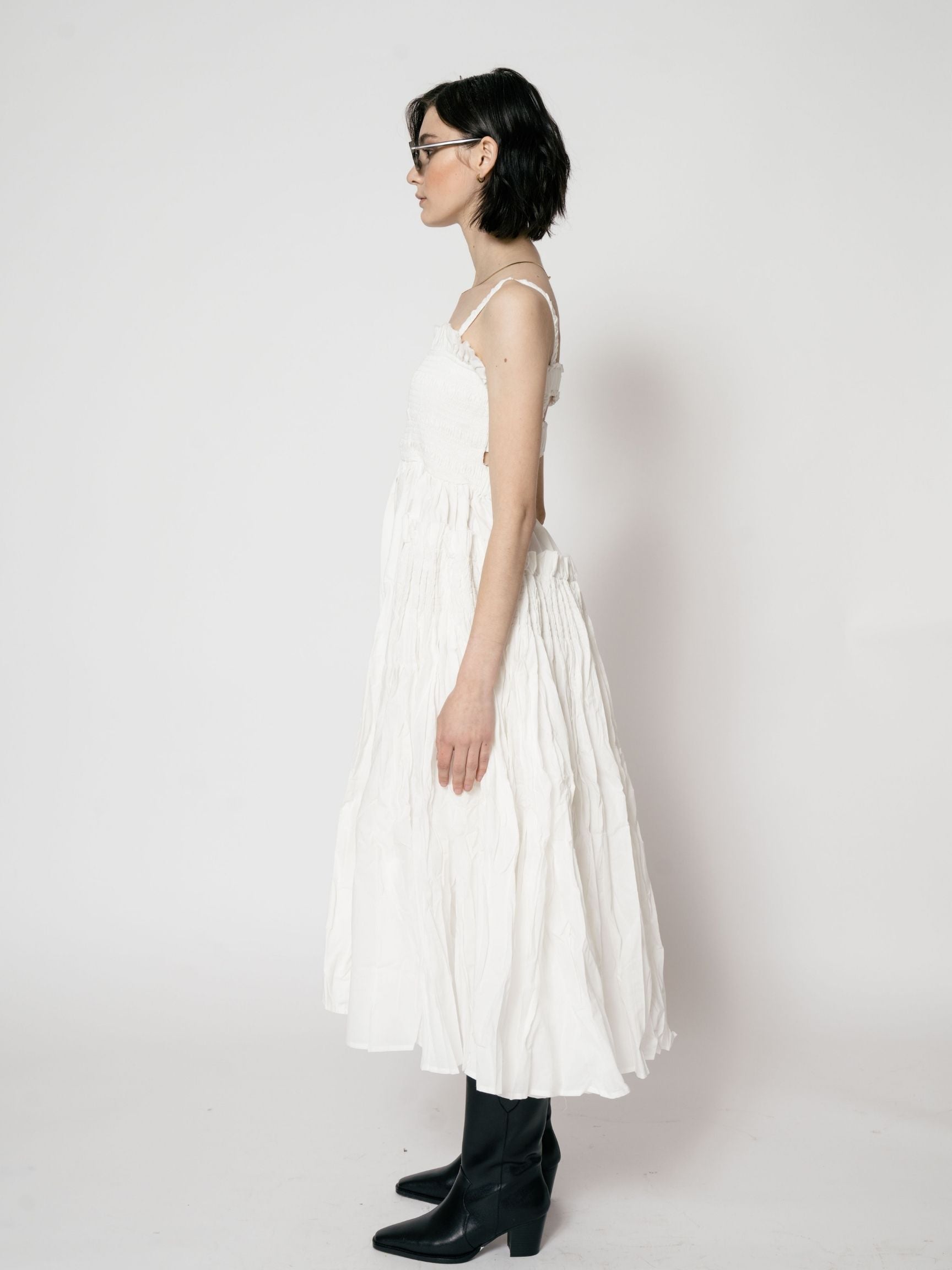 The Picnic White Cotton Dress (Final Sale)