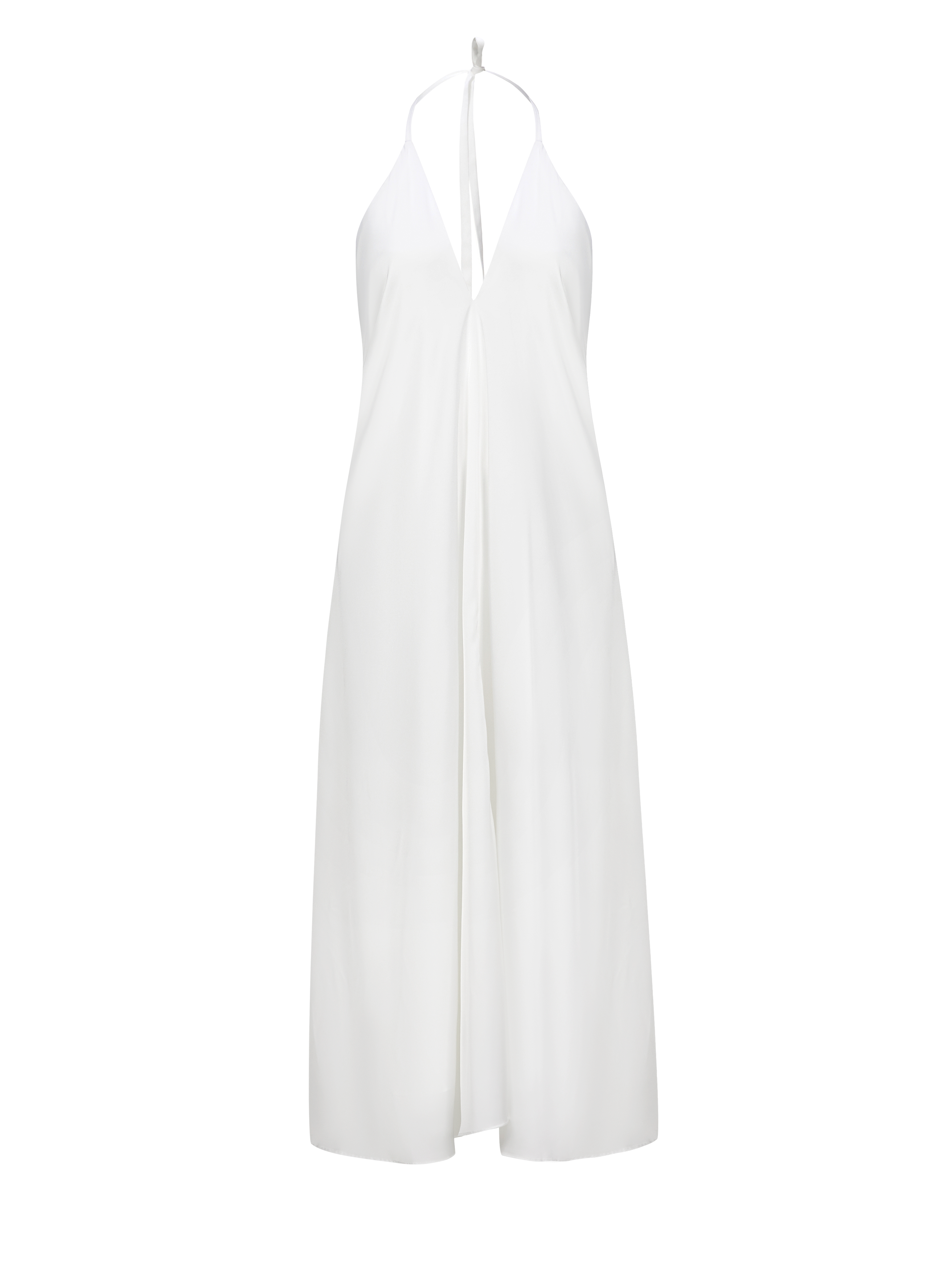 Glossy White Slip Dress