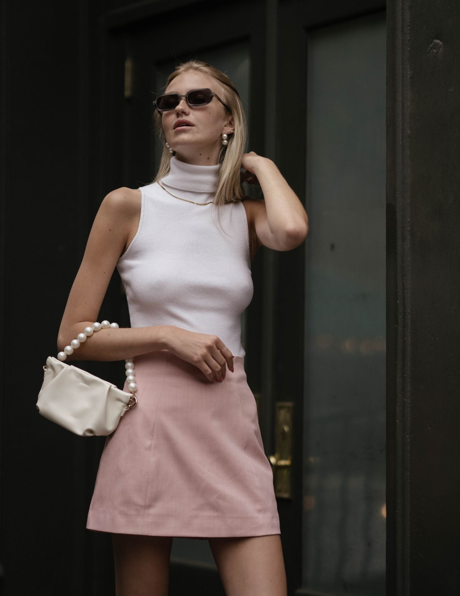 Pink High Waist Mini Skirt (Final Sale)