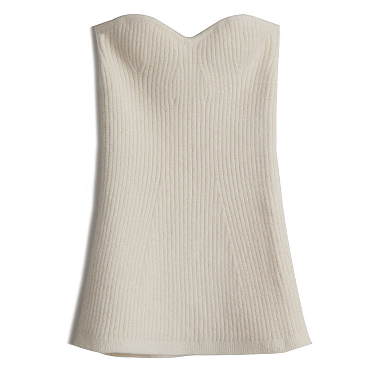 Lux Knit Top in Off White (Final Sale) - Verafied New York