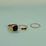 14k Gold Black Onyx Ring Set